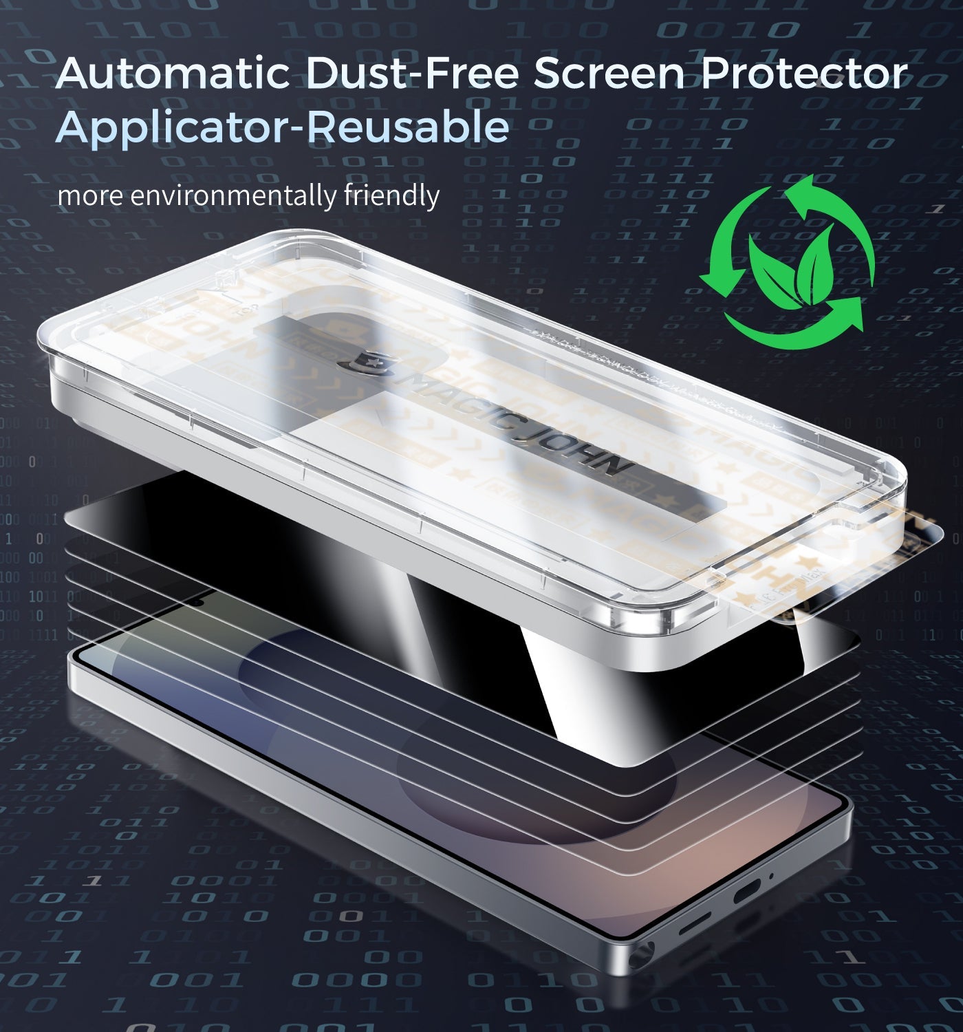MAGIC JOHN 3rd Generation Screen Protector for Samsung - Automatic Dust Free Eco-Friendly Protection